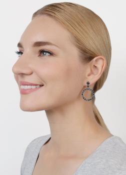 black - Creole Cristal - Konplott earrings